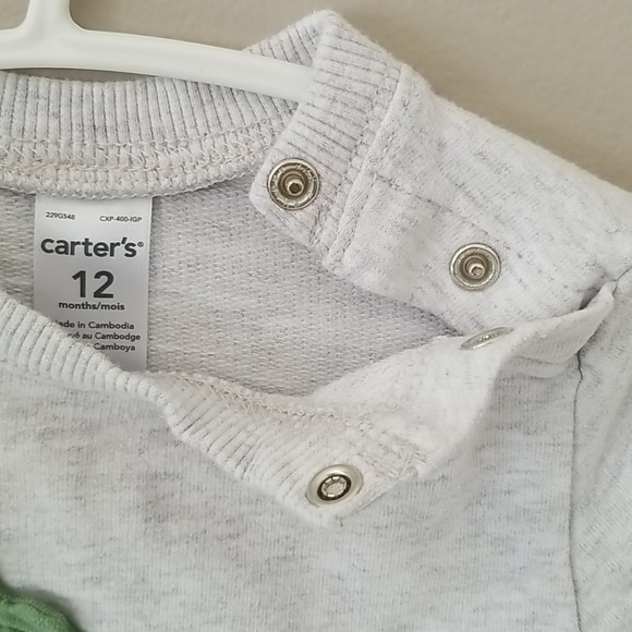 Carter's Dino Sweatshirt 12m - Picture 5 of 8